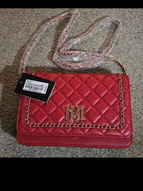 New Badgley Mischka red quilted purse $100 retail